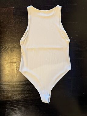 Zara White Medium high neck bodysuit